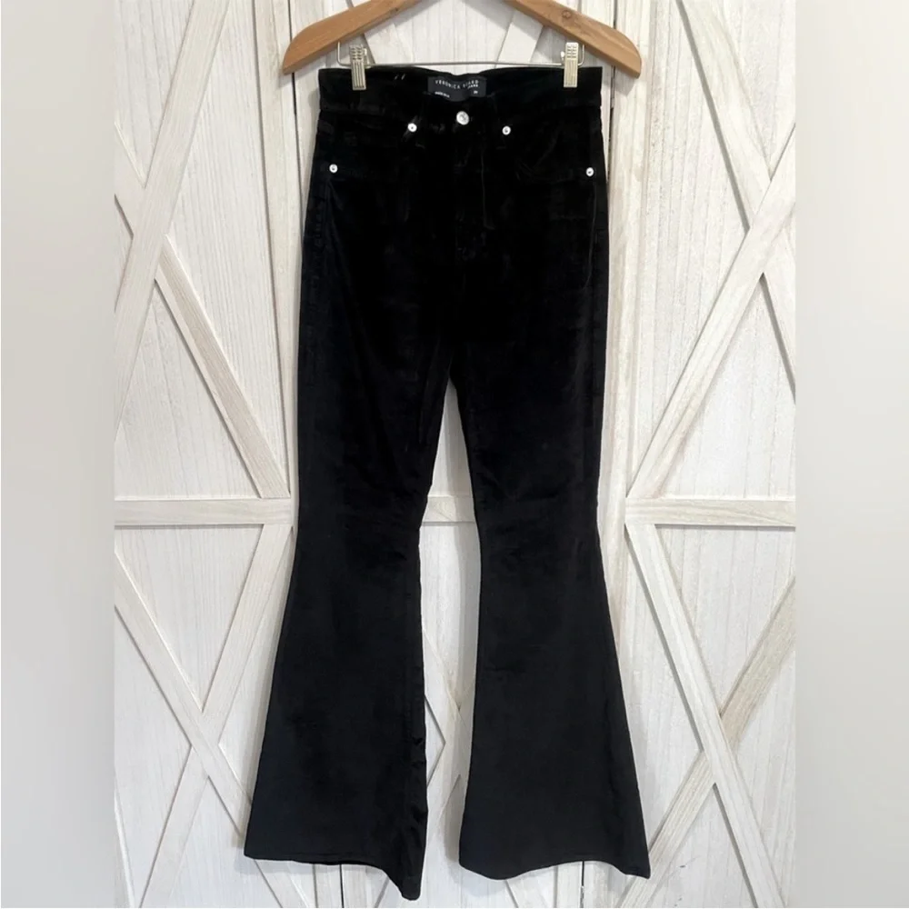 VERONICA beard Sherida Exaggarated Flare Bell Bottom Velvet Pants Jeans 31 - Picture 9 of 12
